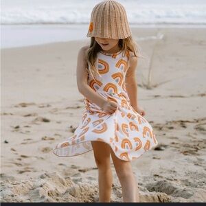 Rainbow Patterned Sleeveless Dress by designer petite Hailey